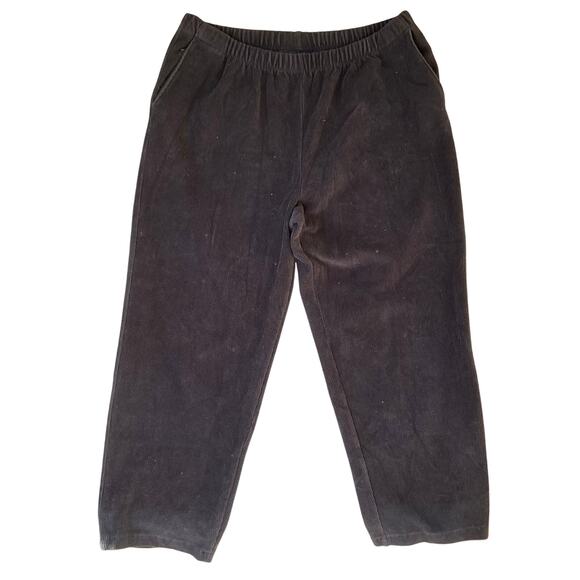 Lands' End Women Casual Velvet Pants size L/P (14/16). Purple - Picture 1 of 10